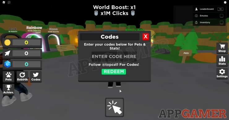 How to Enter Clicker Realm Codes