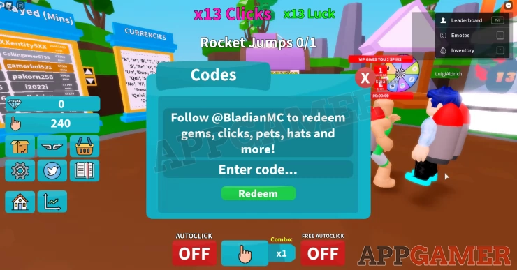 How to Enter Combo Clickers Codes
