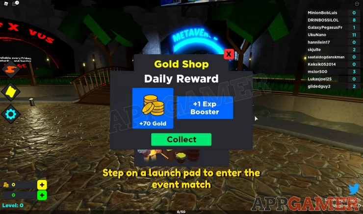 Daily Reward in Cube Defense