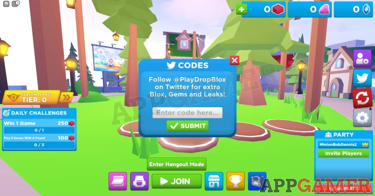 How to Enter DropBlox Codes