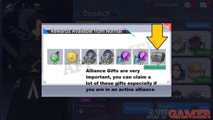 Alliance Bonuses are good rewards you can get from expeditions