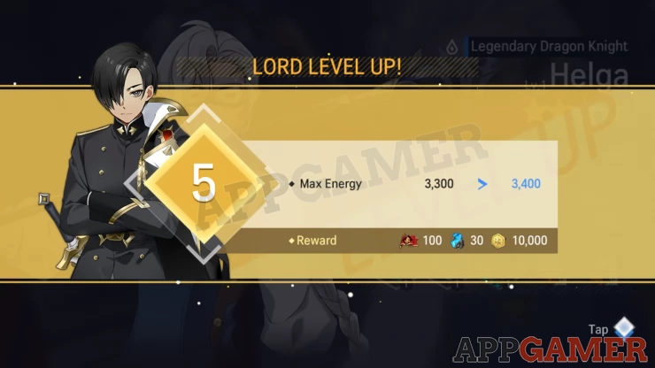 Get rewards for leveling up your Lord