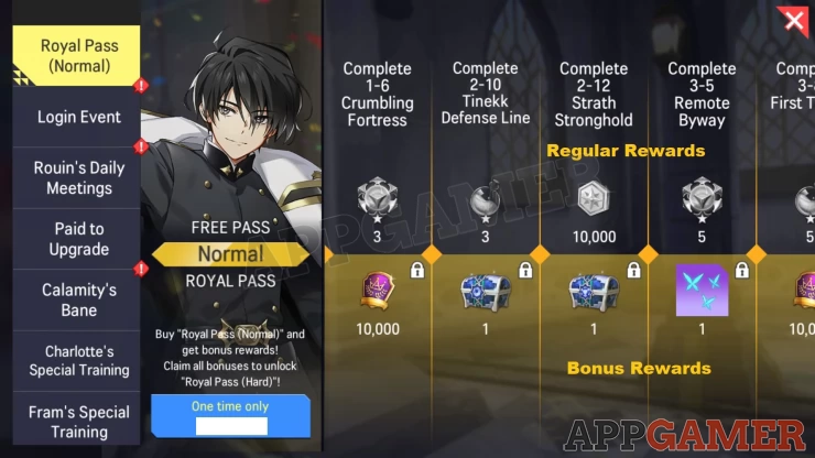 Get free items as you complete stages in the game's story