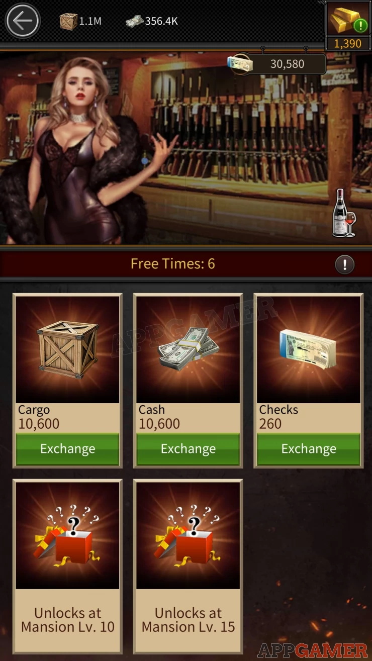 Exchange for free six times each day in the Black Market