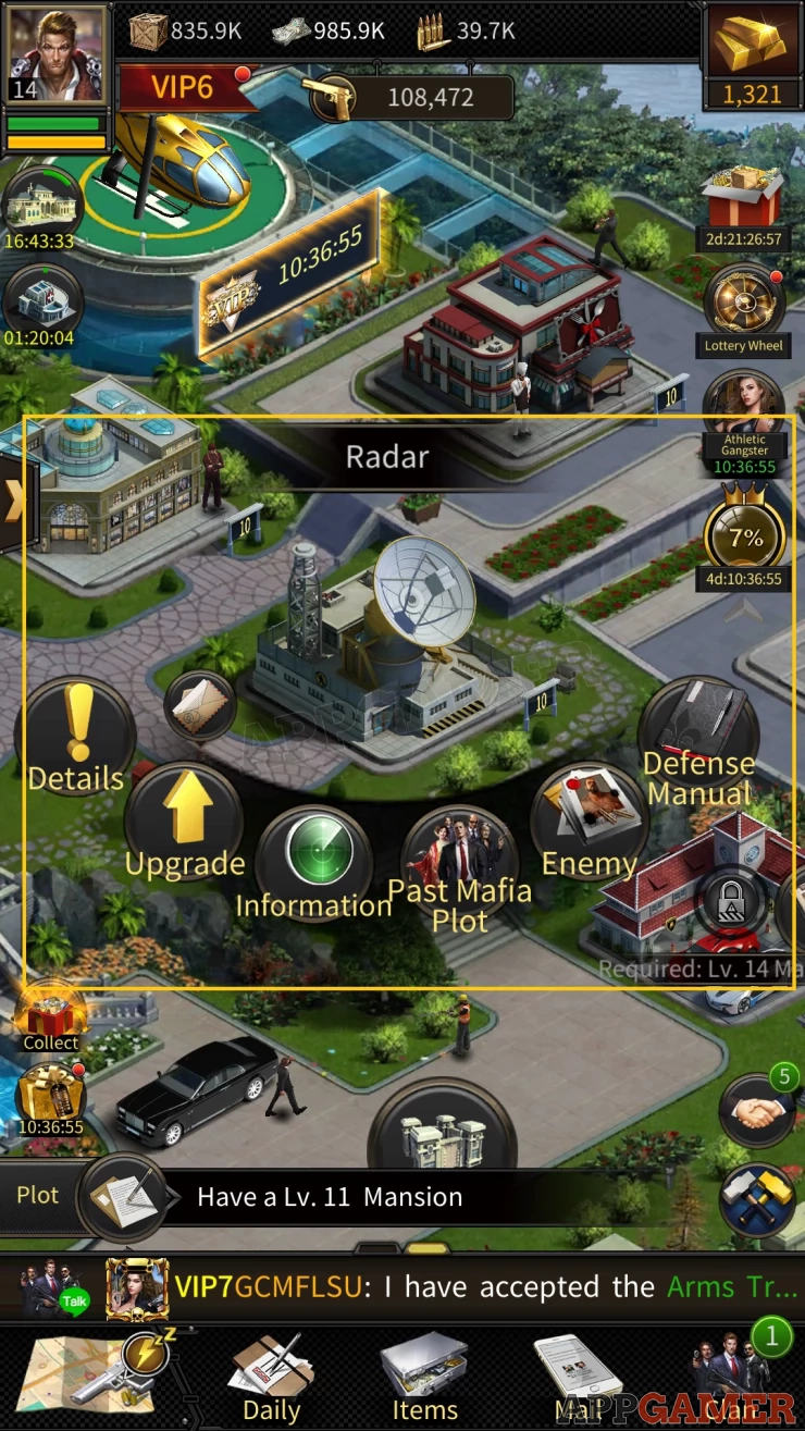 The Radar helps to alert you of incoming attacks