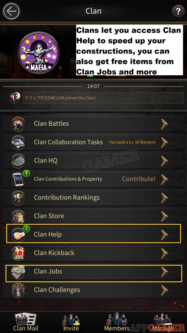 Clan Benefits