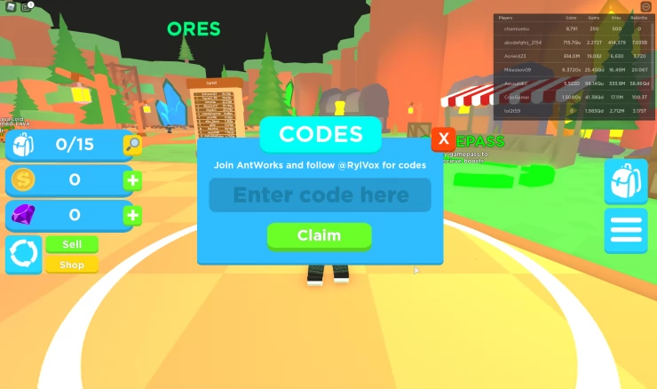 Get to the Code Entry Box to Redeem