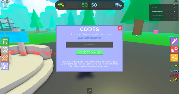  Pet Tycoon Code Entry Screen