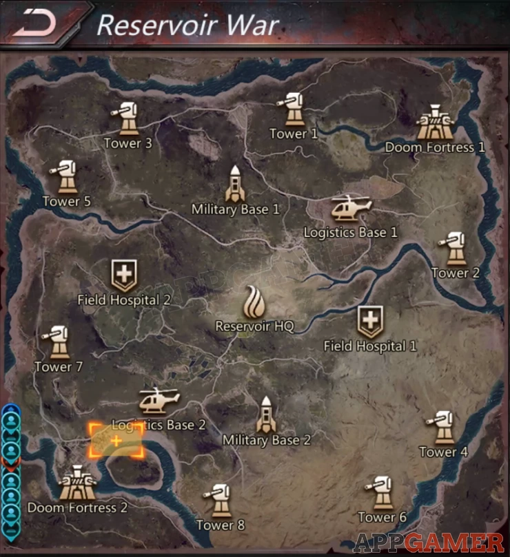 Reservoir War Map