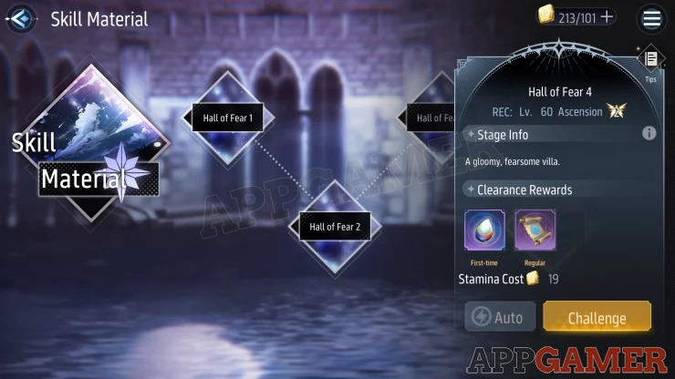 Check your Doll's skill tree to know which Skill Material stage you need to farm