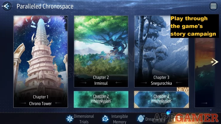 Paralleled Chronospace is also known as the game's campaign mode