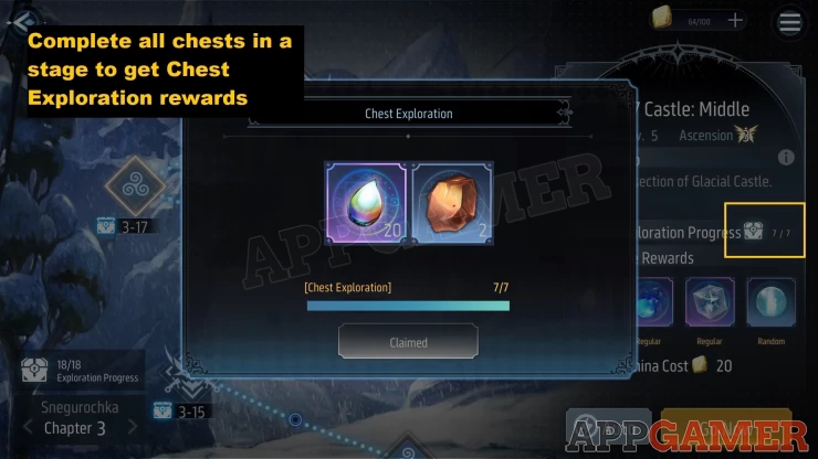 Getting all chests in the stage will provide extra rewards