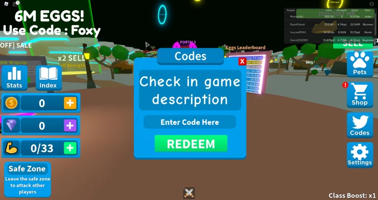 Saber God Simulator Code Entry