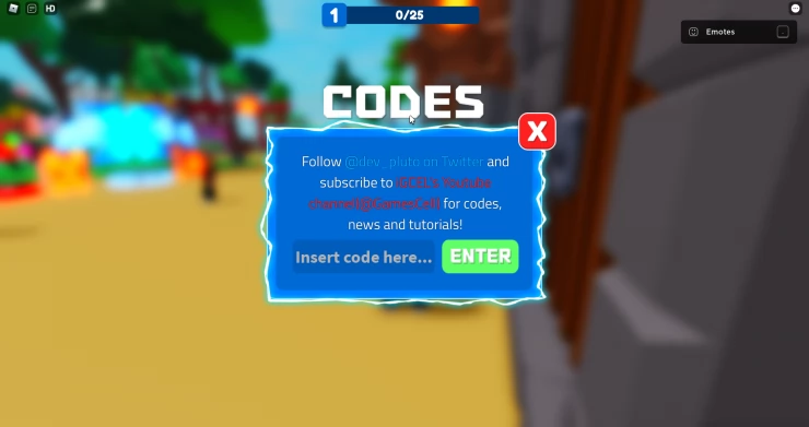 Samurai Simulator Code Entry Screen