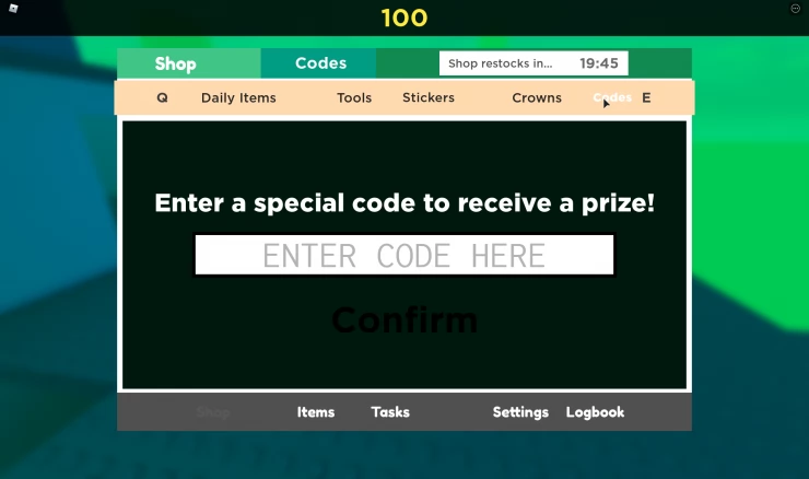 Super Doomspire Codes Entry Screen