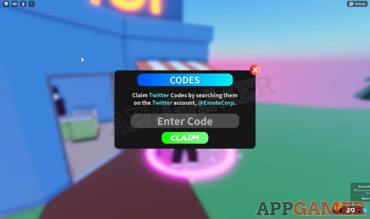 TTD 3 Codes Entry Screen