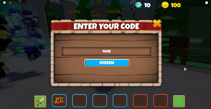 World Defenders Codes Entry Screen