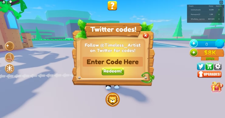 Zoo World Tycoon Code Entry