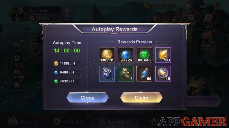 You can save up to 14 hours' worth of Autoplay Rewards