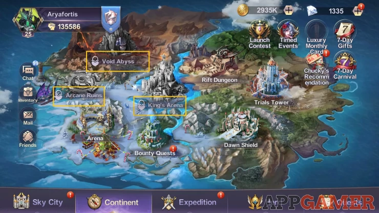 Majority of the features are unlocked by completing expedition stages and reaching account level requirements