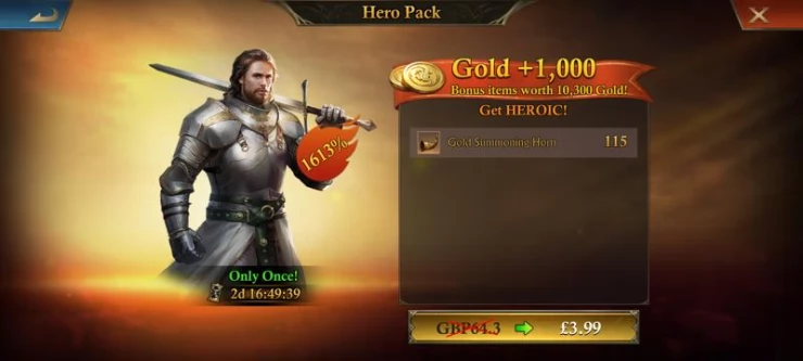 Hero Pack can be purchased to get summoning horns