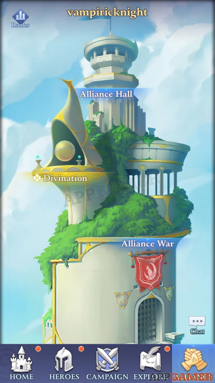 The Alliance Hall is at the top of the Tower