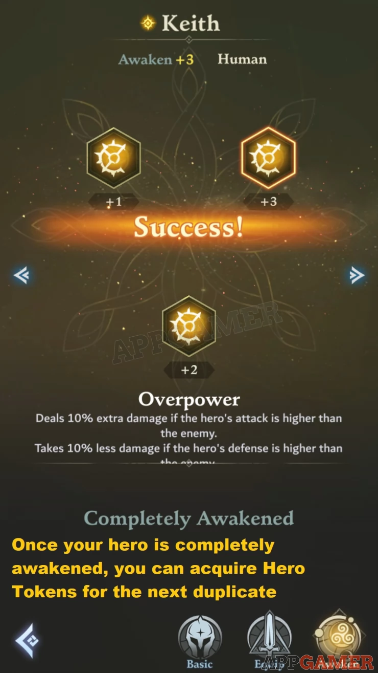 The number of awakening skills will depend on your hero's star rating