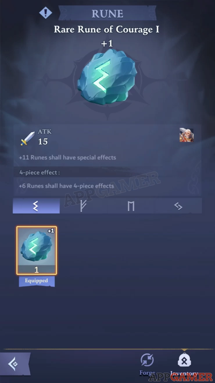 Check your Rune inventory to see which Hero has them equipped
