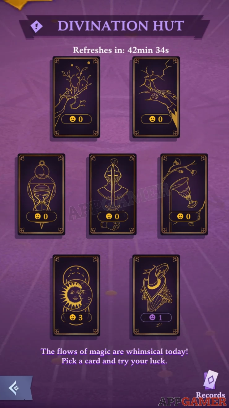 Pick one card each day in order to get rewards