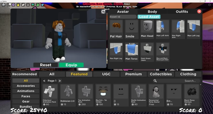 Customize avatar in Funky Friday on Roblox
