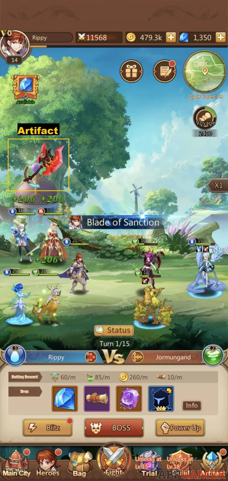 Artifacts are items that can deal damage to enemies during battle