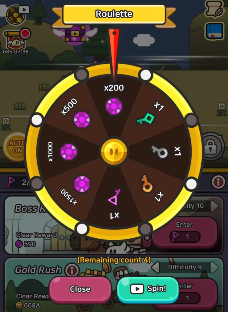 Roulette can get some extra gems quite easily