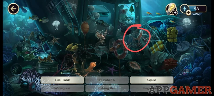 Find the Fuel Tank in the boat Wreckage Underwater