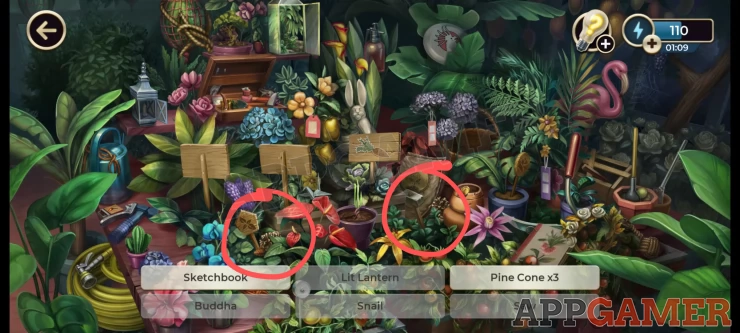 Find the Sketchbook for Q in the Greenhouse
