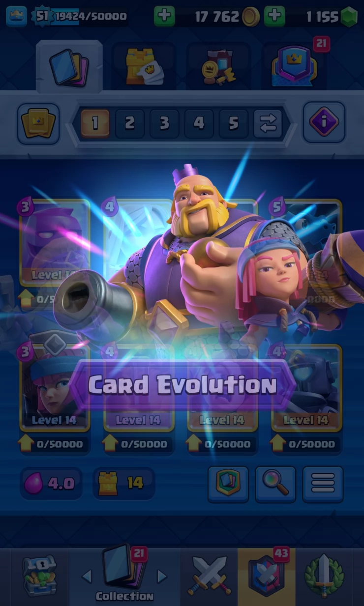 How to unlock card evolutions?