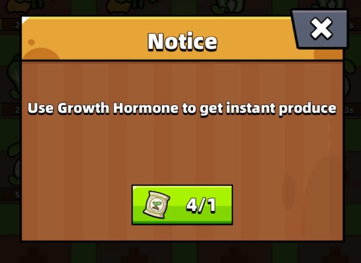 Growth Hormone to instantly harvest seeds