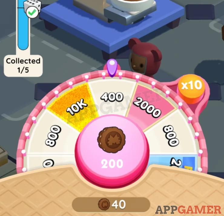 Spin the Wheel to get points for your cake