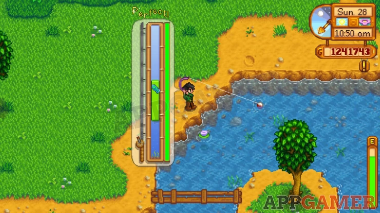 An interface will appear that lets you play the fishing mini-game