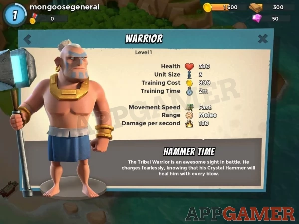 The selection of troops includes a tool for every job - Riflemen make great cannon fodder, Zooka Girls kill from a distance, and native Warriors are the Berserker of Boom Beach!